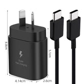 25W Type C Fast Charging Mobile Phone Charger EU US AU UK Adapter PD Function 5V/2.4A 5V/2A for Samsung S25 S24 S23 S22 A05 A15